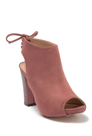 Chase & Chloe Incaltaminte femei chase chloe marcy cutout bootie mauve suede