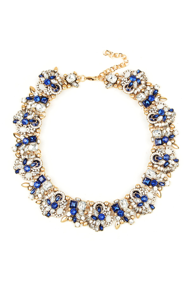 Bijuterii femei eye candy los angeles blue ivy necklace gold