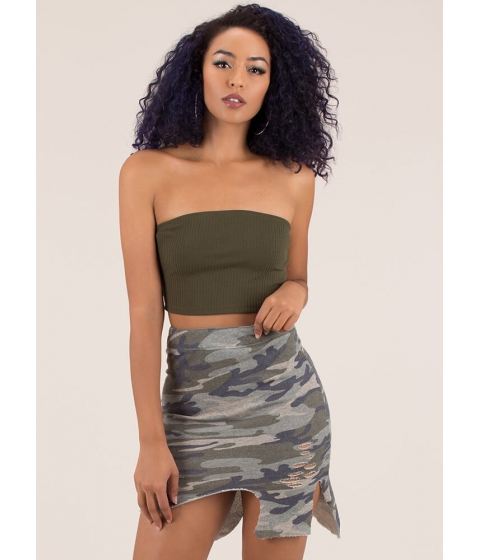 Imbracaminte Femei CheapChic Hole Army Asymmetrical Camo Skirt Camouflage