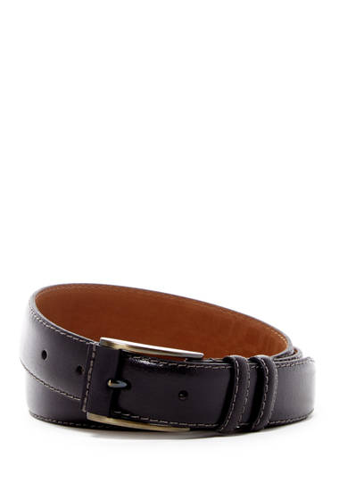 Accesorii barbati boconi wrap buckle textured leather belt black