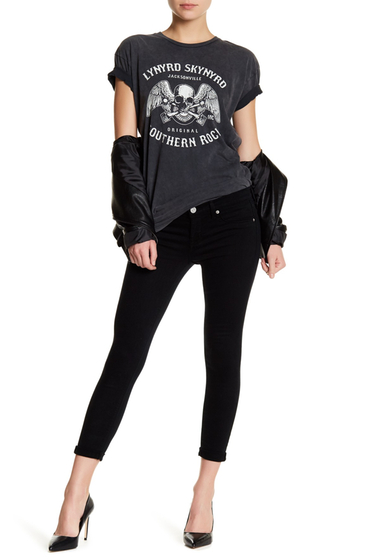 Imbracaminte femei hudson jeans harkin cropped skinny jeans black