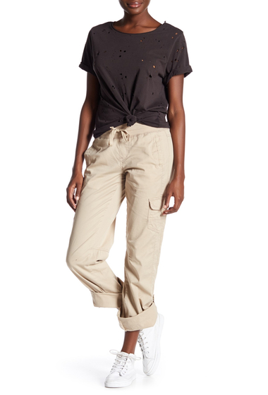 Imbracaminte femei supplies by union bay lilah rolled cargo pants beige