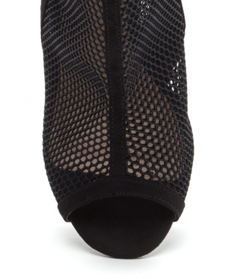 Incaltaminte femei cheapchic net result cut-out metallic heel booties black