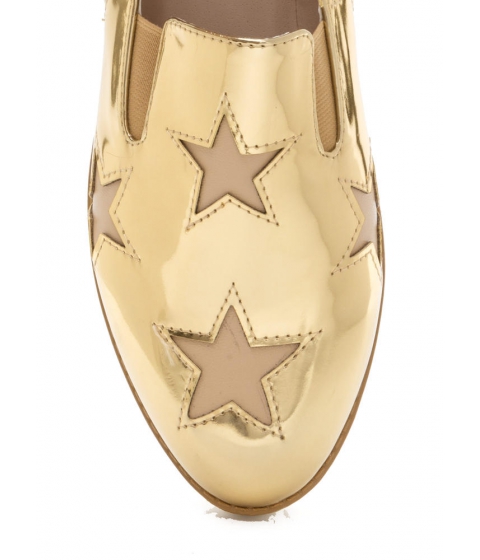 Incaltaminte femei cheapchic stargazing metallic slip-on sneakers gold