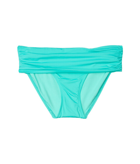 Imbracaminte femei lauren ralph lauren beach club solids wide shirred banded hipster bottom light aqua