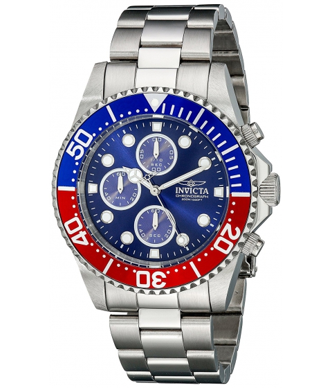 Ceasuri barbati invicta watches invicta men\'s 1771 pro diver collection stainless steel chronograph watch bluesilver