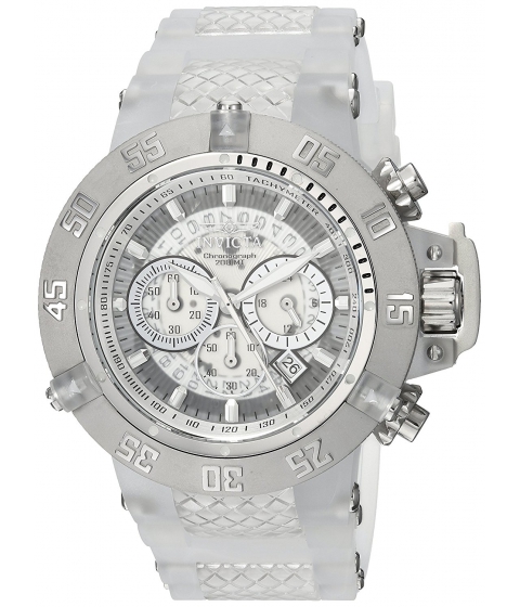 Ceasuri barbati invicta watches invicta men\'s \'subaqua\' quartz stainless steel and silicone casual watch colorwhite (model 24359) whitewhite