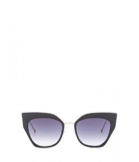 Image of Accesorii Femei CheapChic Retro Party Cat-eye Sunglasses Blacksilver