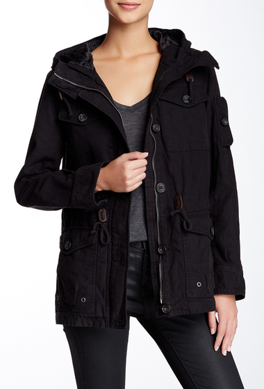 Imbracaminte femei levis hooded military jacket black