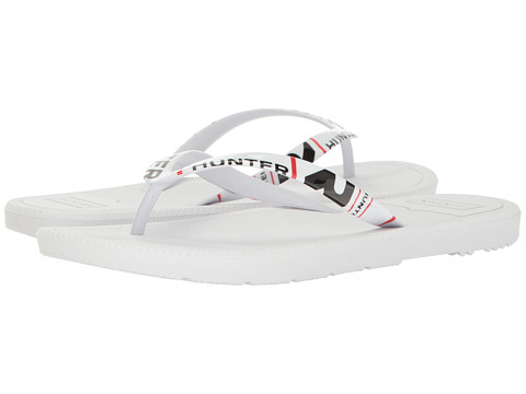 Incaltaminte Femei Hunter Original Exploded Logo Flip-Flop White