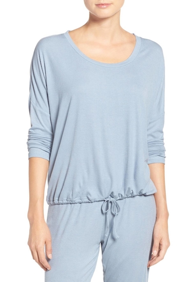 Imbracaminte Femei Barefoot Dreams Slouchy Knit Sleep Pullover CHAMBRAY