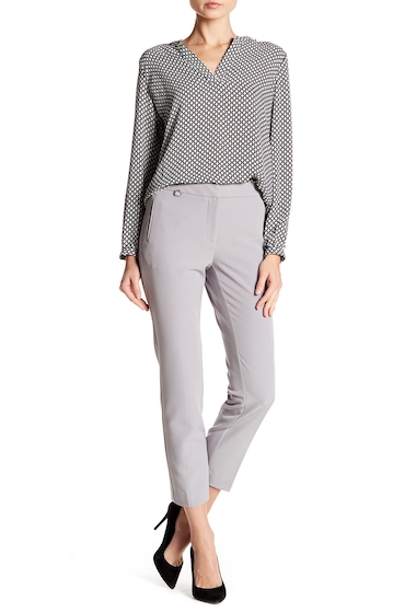 Imbracaminte Femei Adrianna Papell Solid Kate Bi-Stretch Fitted Pants SILVER