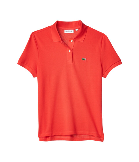 Imbracaminte femei lacoste short sleeve two-button classic fit pique polo energy red
