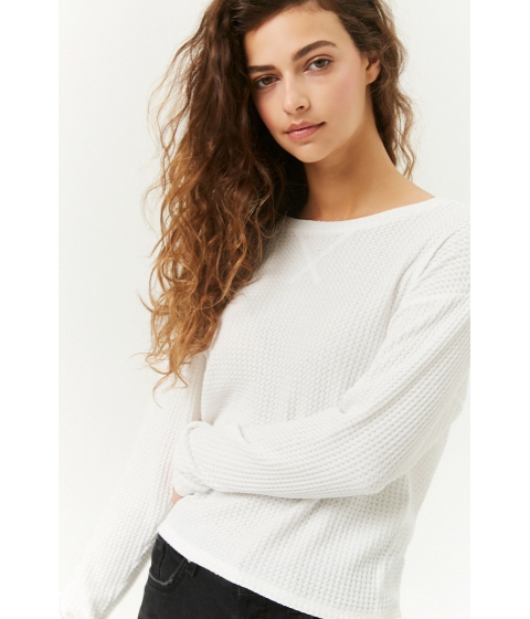 Image of Imbracaminte Femei Forever21 Drop-Shoulder Knit Top WHITE