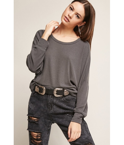 Image of Imbracaminte Femei Forever21 Cutout Back Sweater CHARCOAL