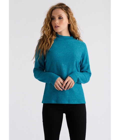 Image of Imbracaminte Femei CheapChic Big Softie Fuzzy Rib Knit Sweater Teal