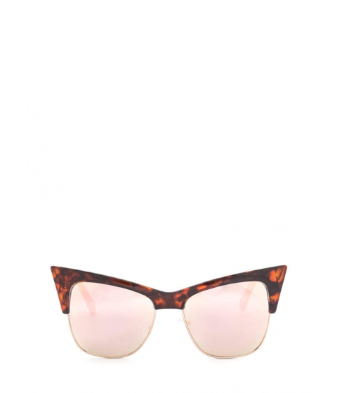 Image of Accesorii Femei CheapChic Cat's Meow Brow Bar Sunglasses Orangebrown
