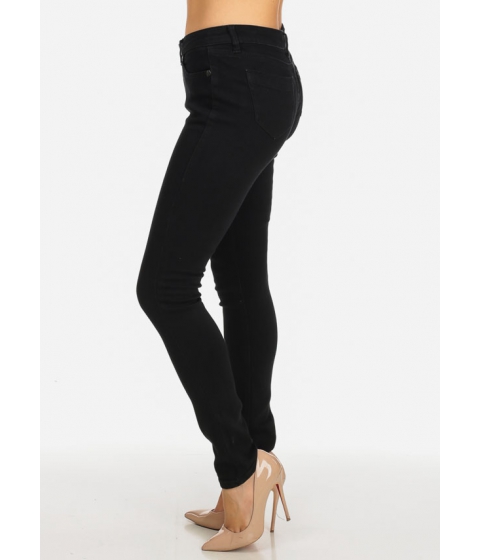 Image of Imbracaminte Femei CheapChic Classic Black One Button Mid Waist 5-Pocket Skinny Jeans Multicolor
