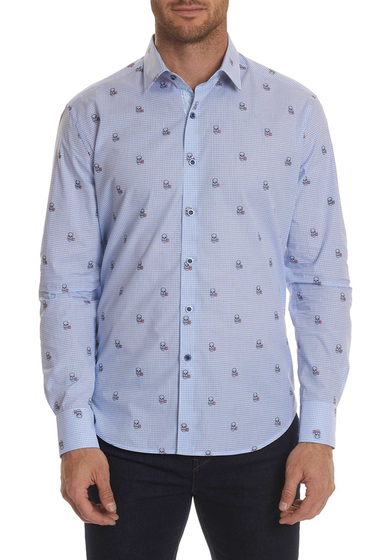 Imbracaminte Barbati Robert Graham Delcoa Regular Fit Print Woven Shirt LIGHT BLUE