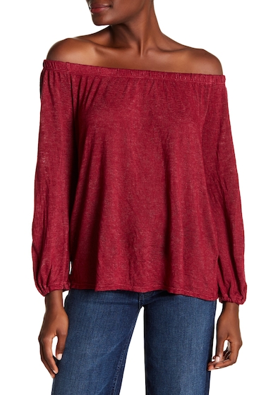 Image of Imbracaminte Femei Velvet By Graham Spencer Zinnia Off-the-Shoulder Shirt POM