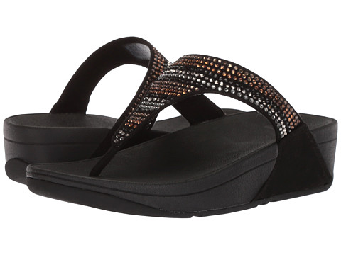 Incaltaminte Femei FitFlop Strobe Luxe Toe-Thong Sandals Black