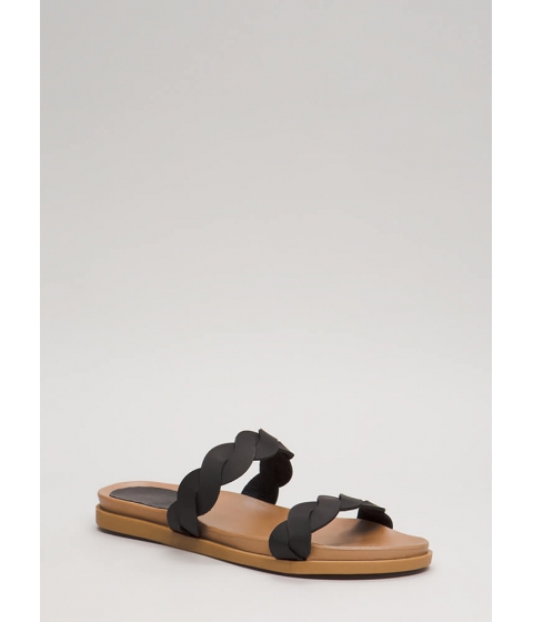 Incaltaminte Femei CheapChic Slides With A Twist Platform Sandals Black
