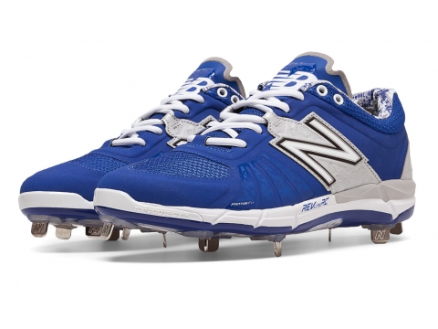 Incaltaminte Barbati New Balance Low-Cut 3000v2 Metal Baseball Cleat Blue with Silver