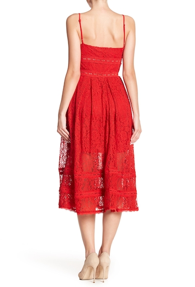 Image of Imbracaminte Femei NSR Sleeveless Lace Midi Dress RED