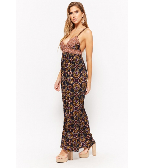 Image of Imbracaminte Femei Forever21 Abstract Print Maxi Dress NAVYRUST