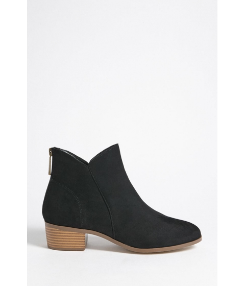 Image of Incaltaminte Femei Forever21 Faux Suede Ankle Boots BLACK