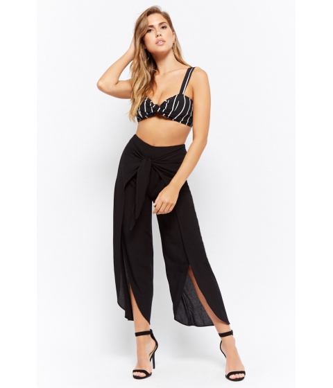 Image of Imbracaminte Femei Forever21 Tulip Ankle Pants BLACK