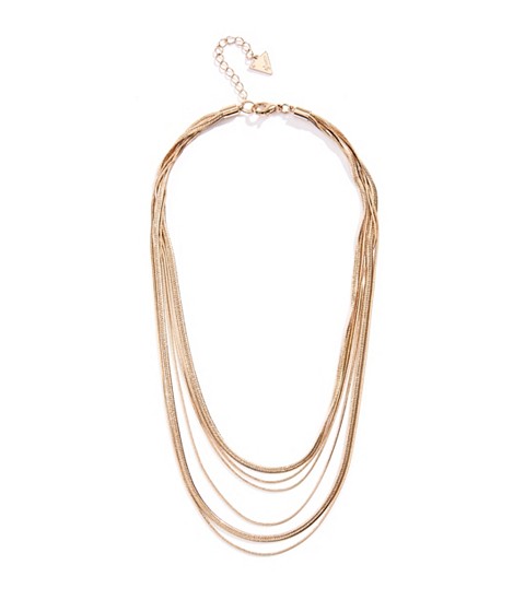 Image of Bijuterii Femei GUESS Gold-Tone Layered Chain Necklace gold