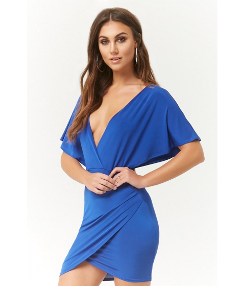 Image of Imbracaminte Femei Forever21 Plunging Tulip Dress ROYAL