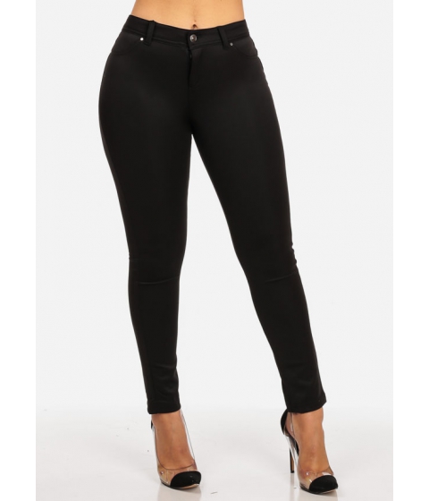 Image of Imbracaminte Femei CheapChic Black High Waisted One Button Stretchy Slim Fit Skinny Pants Multicolor