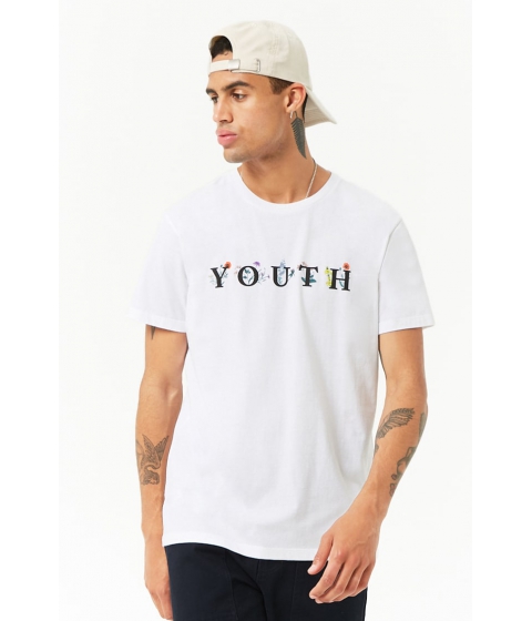 Image of Imbracaminte Barbati Forever21 Floral Youth Graphic Tee WHITEMULTI