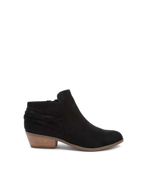 Image of Incaltaminte Femei Forever21 Qupid Faux Suede Ankle Boots BLACK