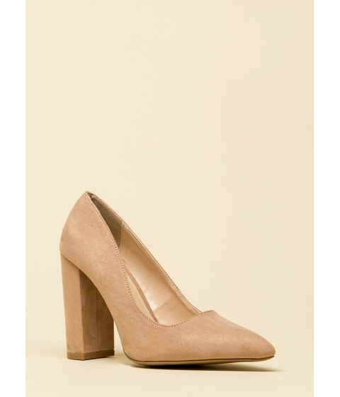 Image of Incaltaminte Femei CheapChic Chunky Pointy And Perfect Pumps Warmtaupe