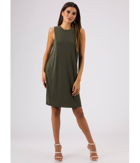 Imbracaminte Femei CheapChic Shift In The Atmosphere Tank Dress Olive