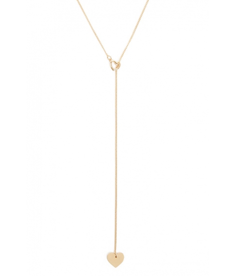 Image of Bijuterii Femei Forever21 Dual Heart Charms Lariat Necklace GOLD