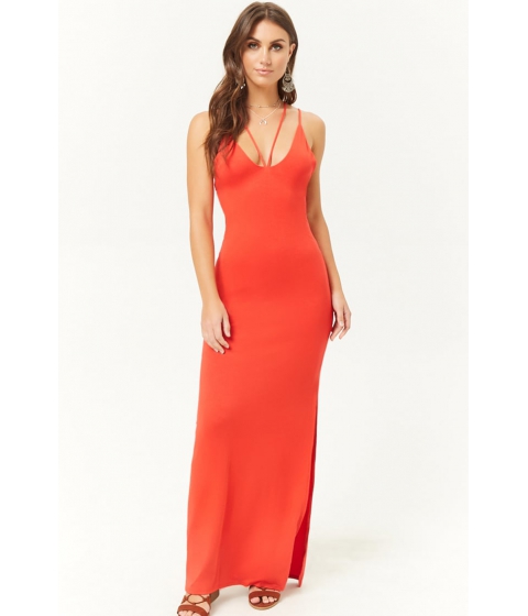 Image of Imbracaminte Femei Forever21 Strappy Maxi Dress RED