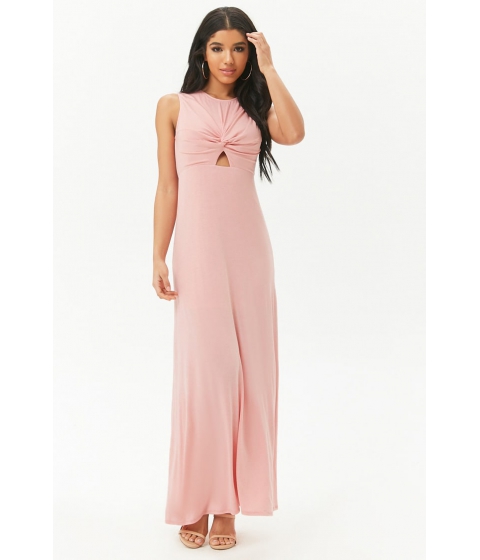 Image of Imbracaminte Femei Forever21 Twist-Front Maxi Dress PEACH