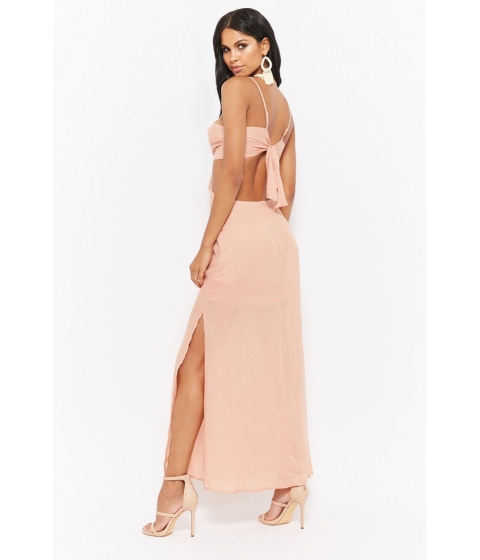 Image of Imbracaminte Femei Forever21 Brushed Open Back Dress PEACH