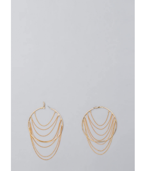 Image of Accesorii Femei CheapChic Magnificent Seven Draped Chain Hoops Gold