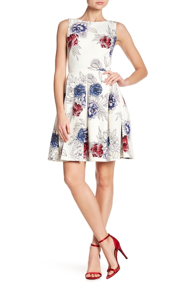 Image of Imbracaminte Femei Taylor Floral Fit and Flare Dress IVORY MULTI