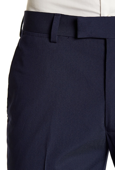 Imbracaminte Barbati Louis Raphael Stretch Micro Check Print Trousers - 30-34 Inseam PARIS BLUE