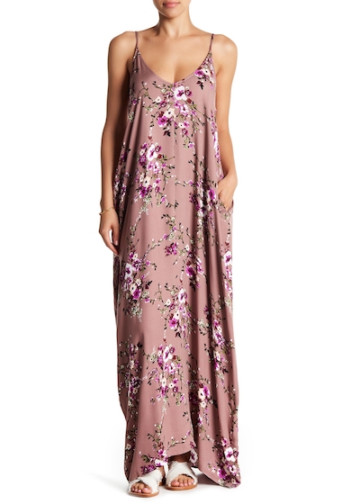 Image of Imbracaminte Femei Love Stitch Floral Printed Maxi Dress MAUVE COMBO