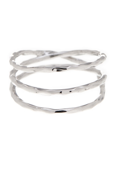 Bijuterii femei sterling forever sterling silver textured triple ring silver
