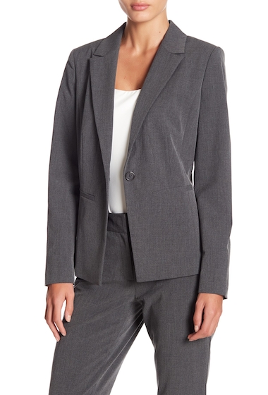 Imbracaminte Femei Halogen Ela One-Button Stretch Blazer GREY CHARCOAL HEATHER