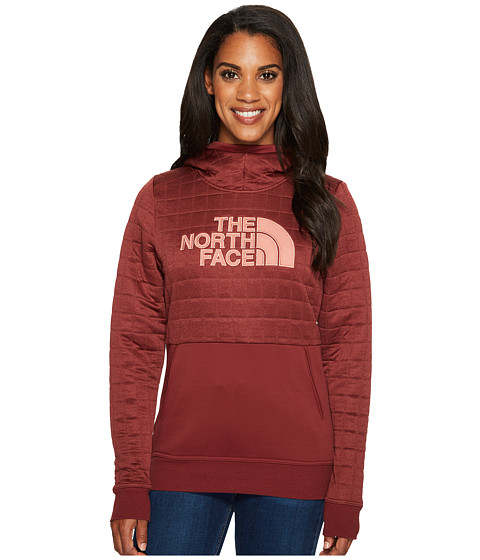 Imbracaminte Femei The North Face Half Dome Quilted Pullover Hoodie Barolo Red HeatherDesert Sand Pink
