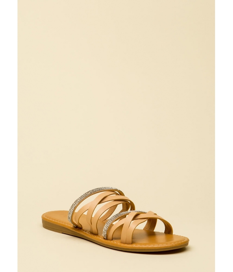 Incaltaminte Femei CheapChic If It Makes You Strappy Jeweled Sandals Natural